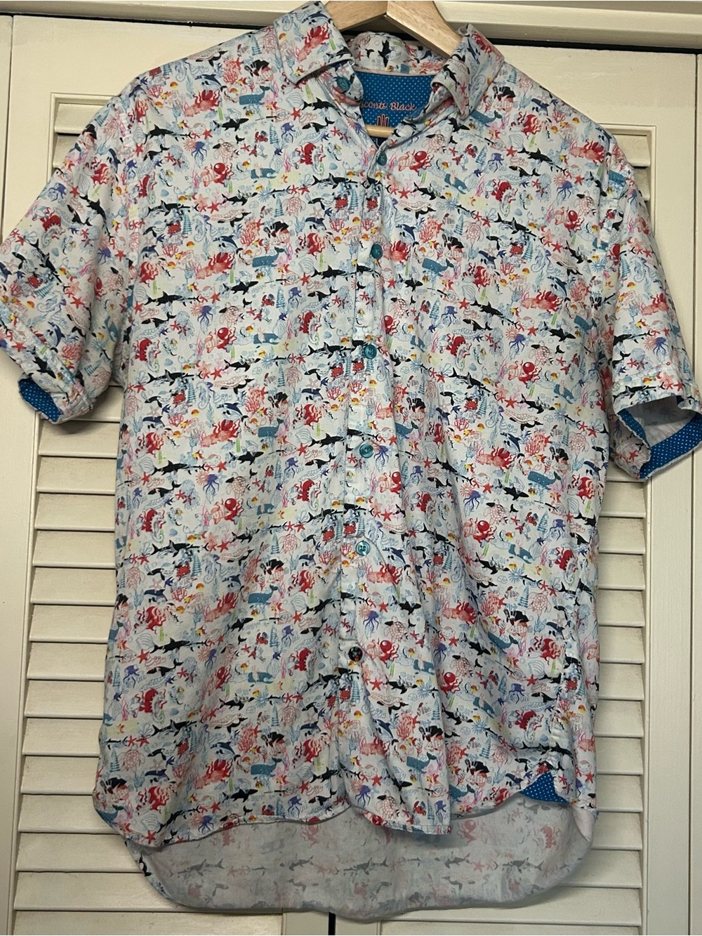 Luchiano Visconti Novelty Under the Sea Print Shirt Men’s Medium